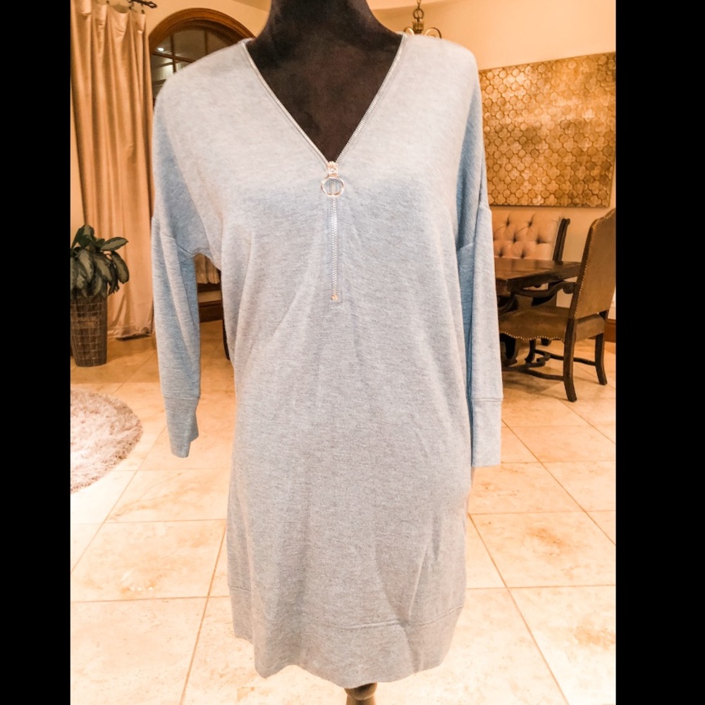 Zip up sweatshirt dress